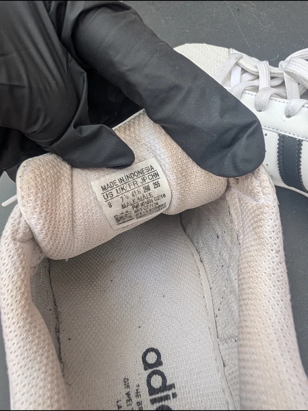adidas Superstar White & Black Leather Sneakers